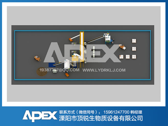 时产3-4吨木屑颗粒生产线